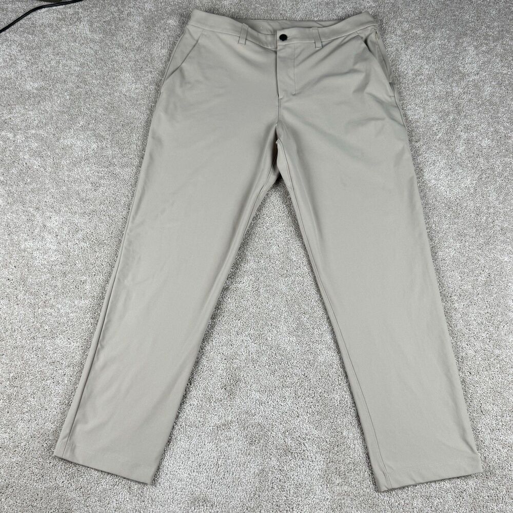 Lululemon ABC Pants Mens 32 Tan Brown Classic Warpstream Casual Athleisure Chino